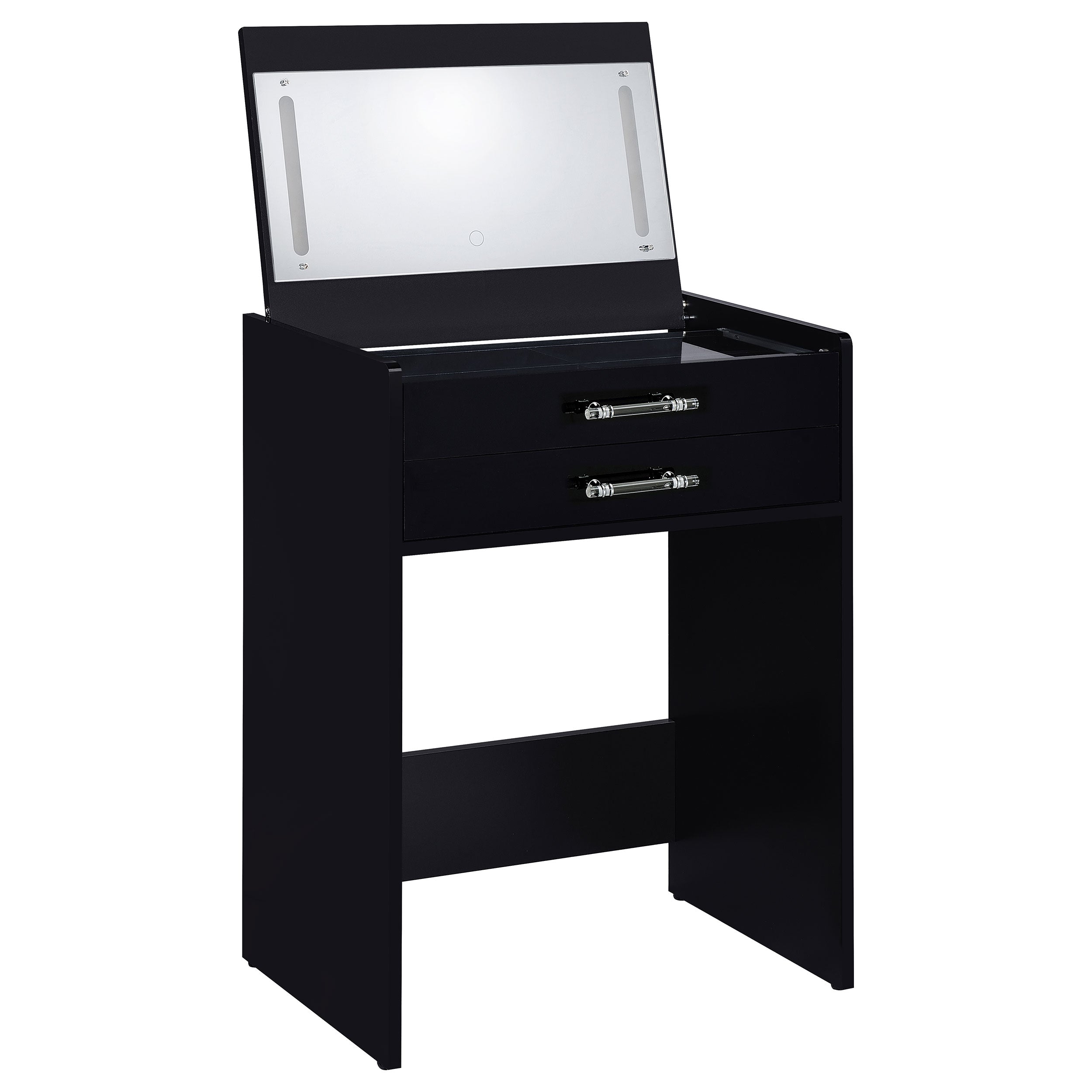 Danbury 3-drawer Makeup Vanity & Stool Set Black High Gloss — view 7