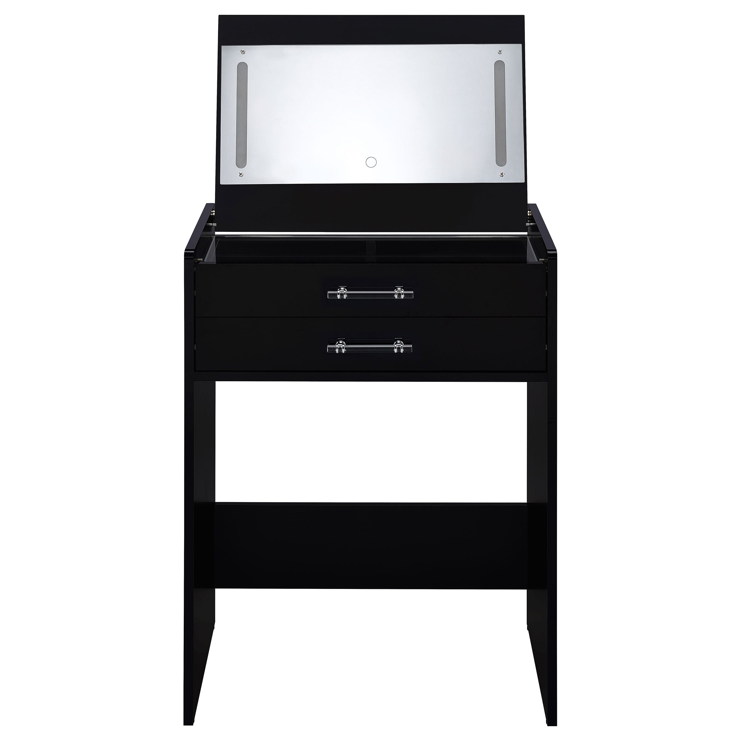 Danbury 3-drawer Makeup Vanity & Stool Set Black High Gloss — view 9