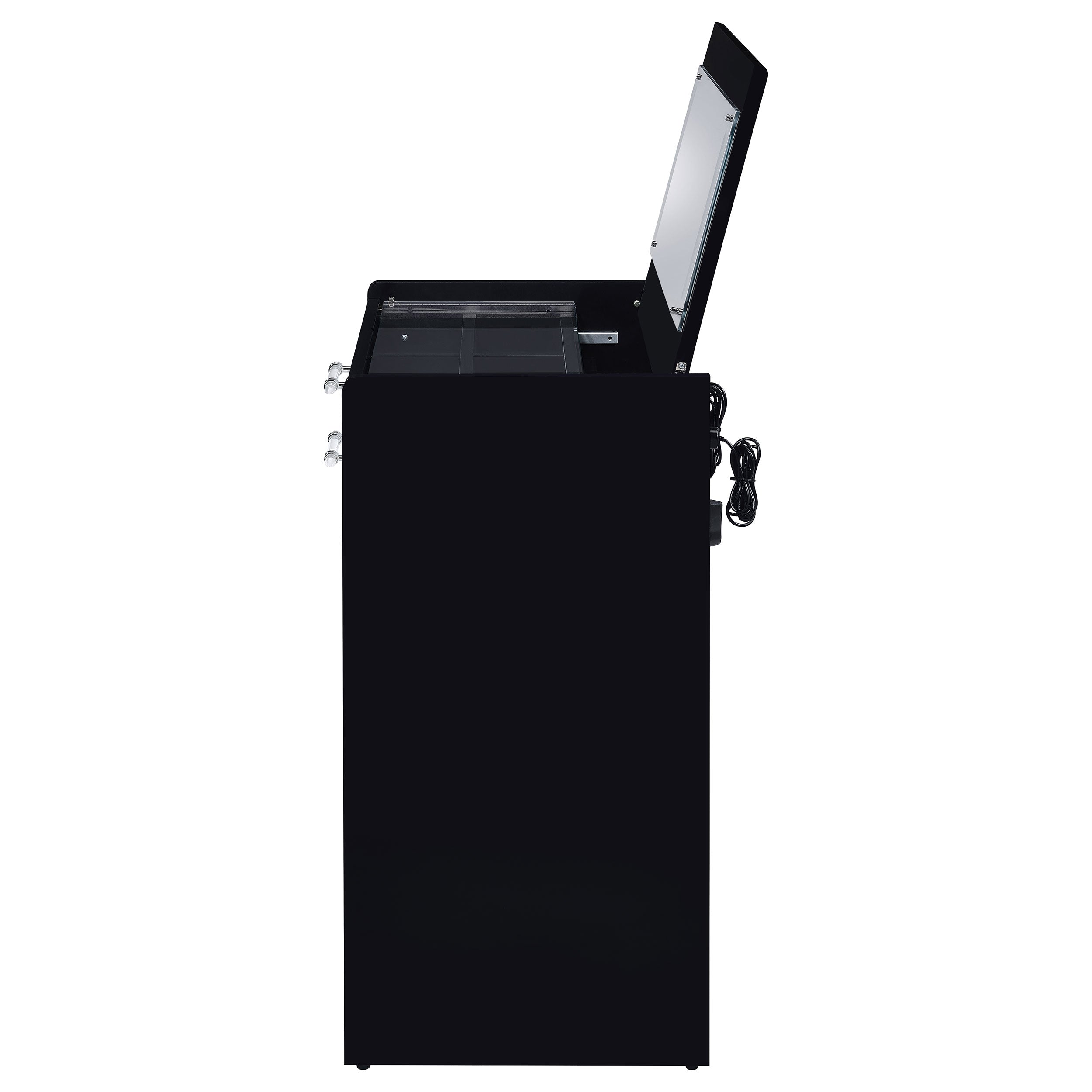 Danbury 3-drawer Makeup Vanity & Stool Set Black High Gloss — view 10