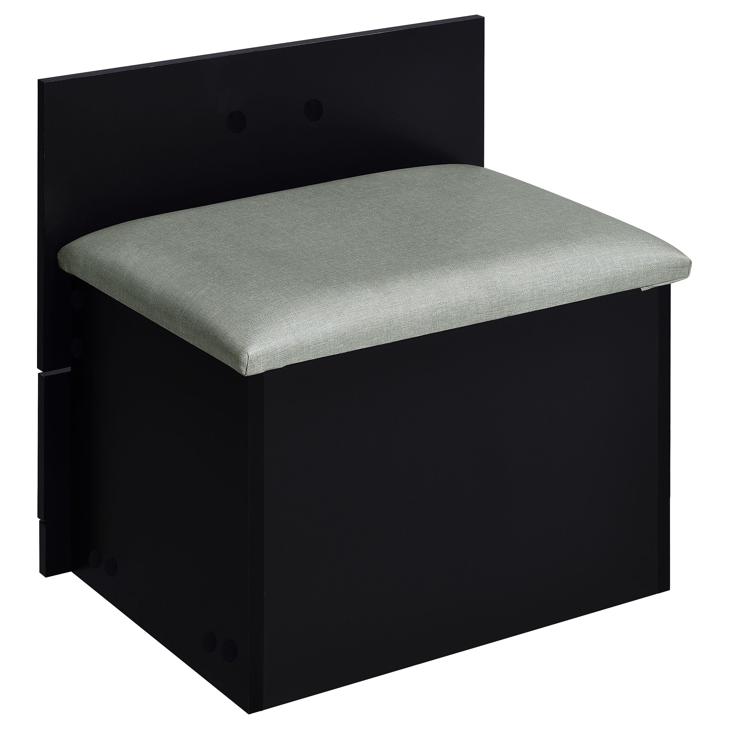 Danbury 3-drawer Makeup Vanity & Stool Set Black High Gloss — view 12