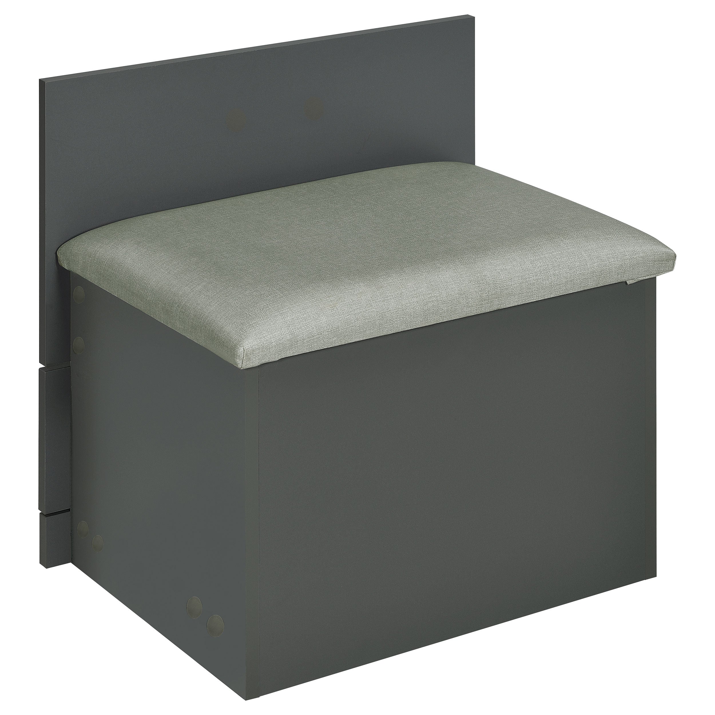 Danbury 3-drawer Makeup Vanity & Stool Set Grey High Gloss — view 12