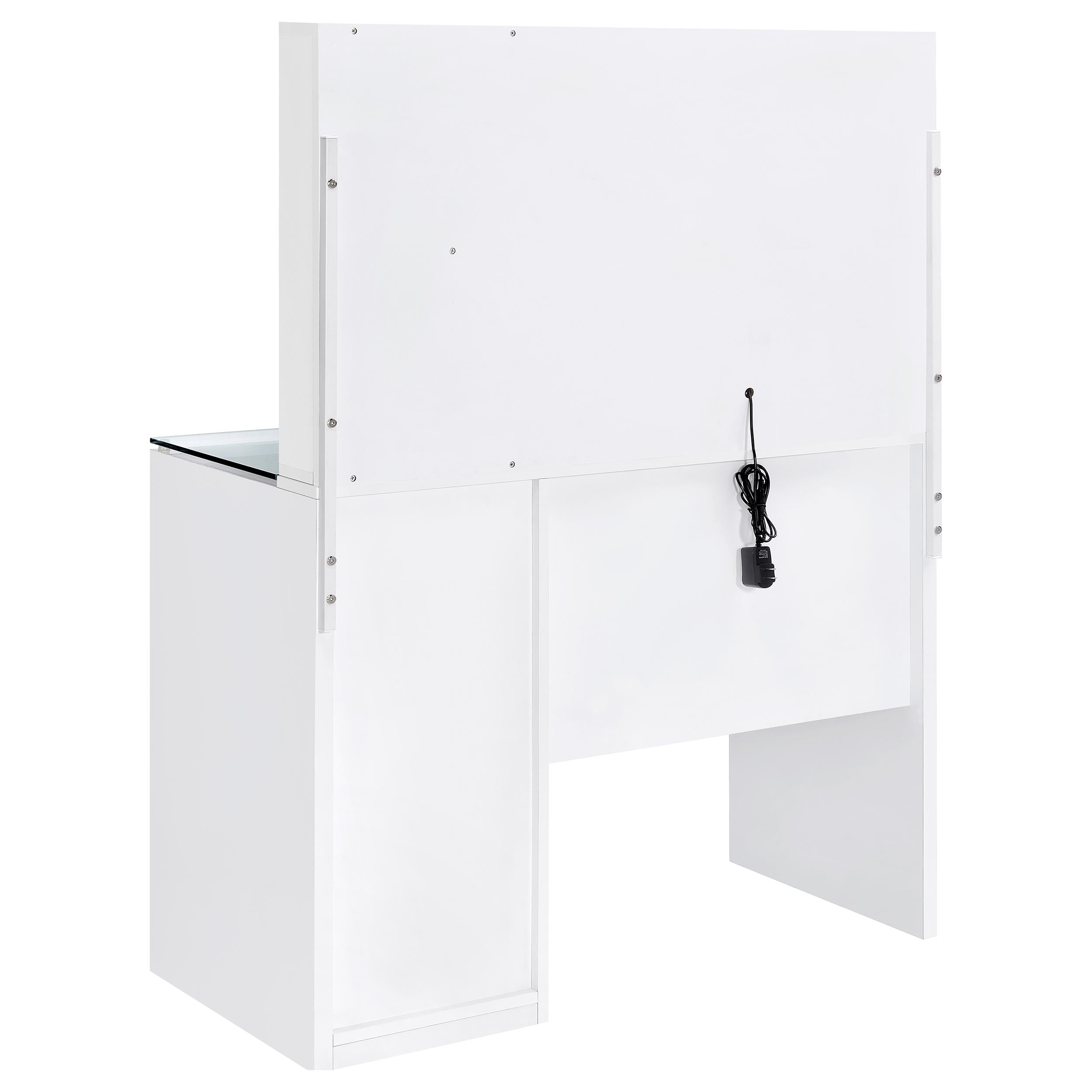 Flora 2-drawer Vanity Set with LED Mirror White High Gloss — view 11