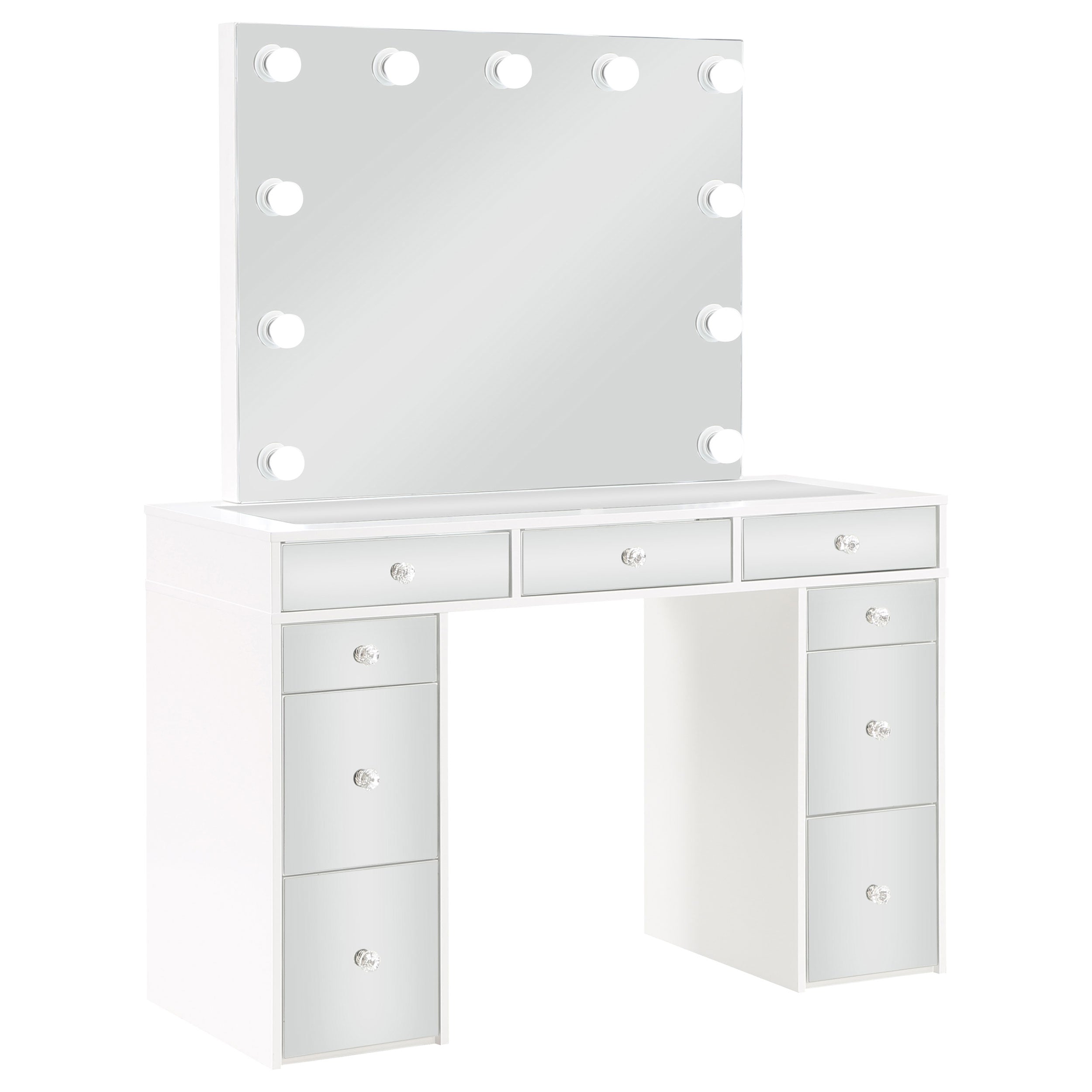 Regina Makeup Vanity Table Set with Lighting White — view 3