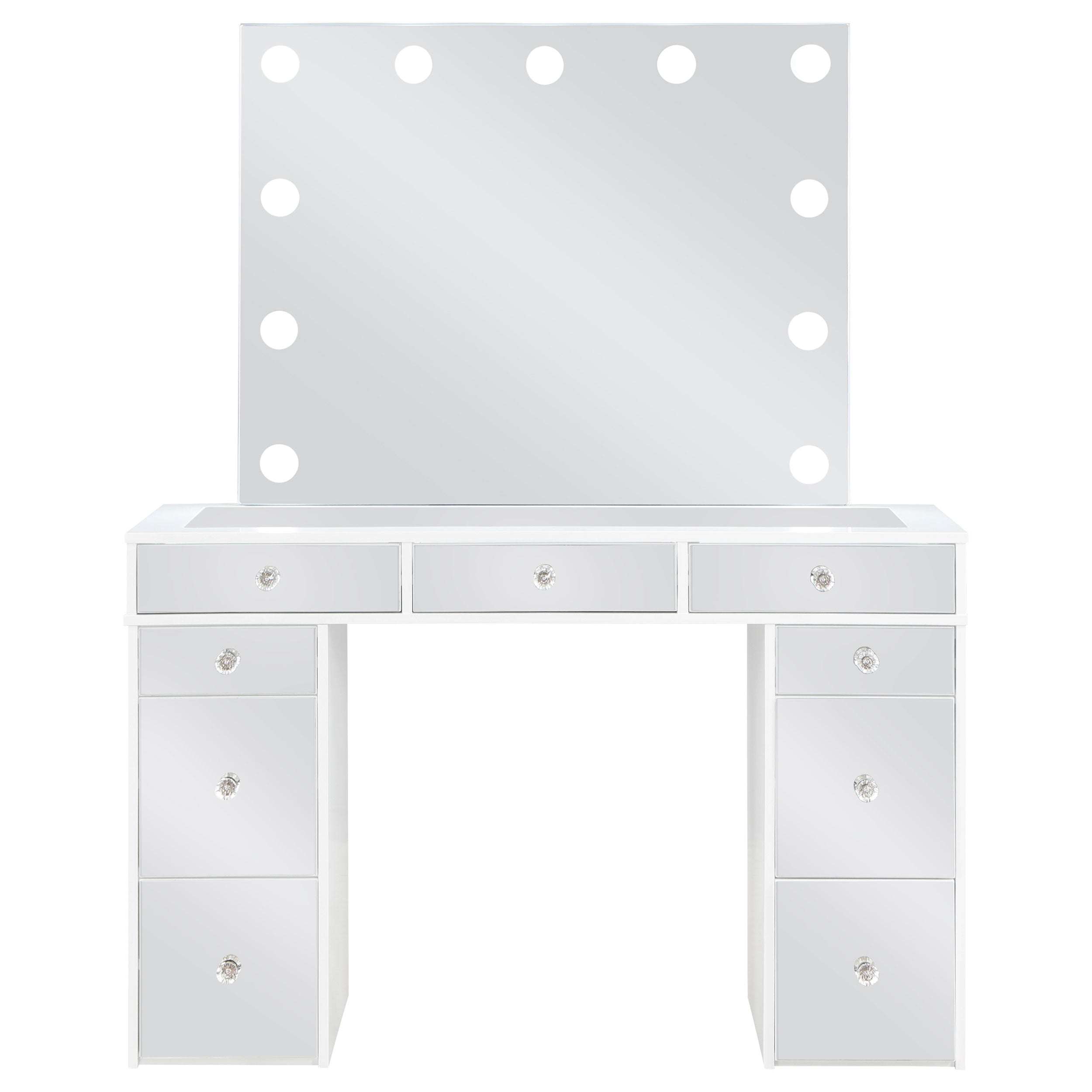Regina Makeup Vanity Table Set with Lighting White — view 4