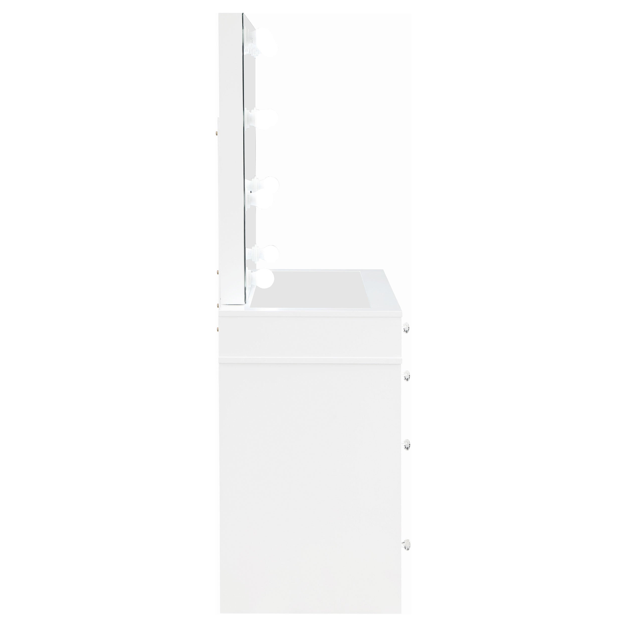 Regina Makeup Vanity Table Set with Lighting White — view 9