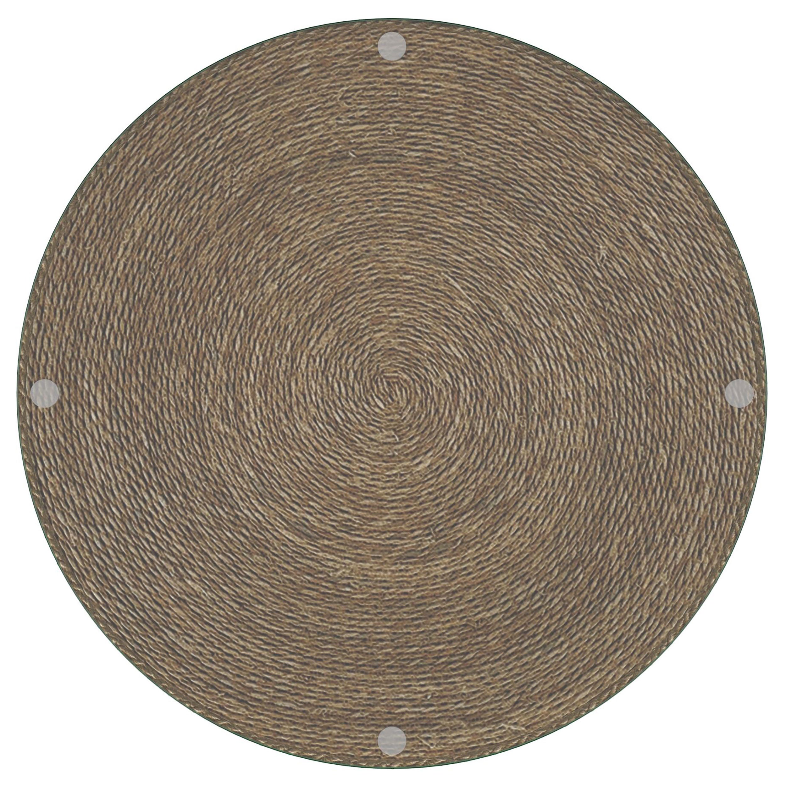 Halden Round Woven Seagrass Accent Side Table Light Brown — view 4