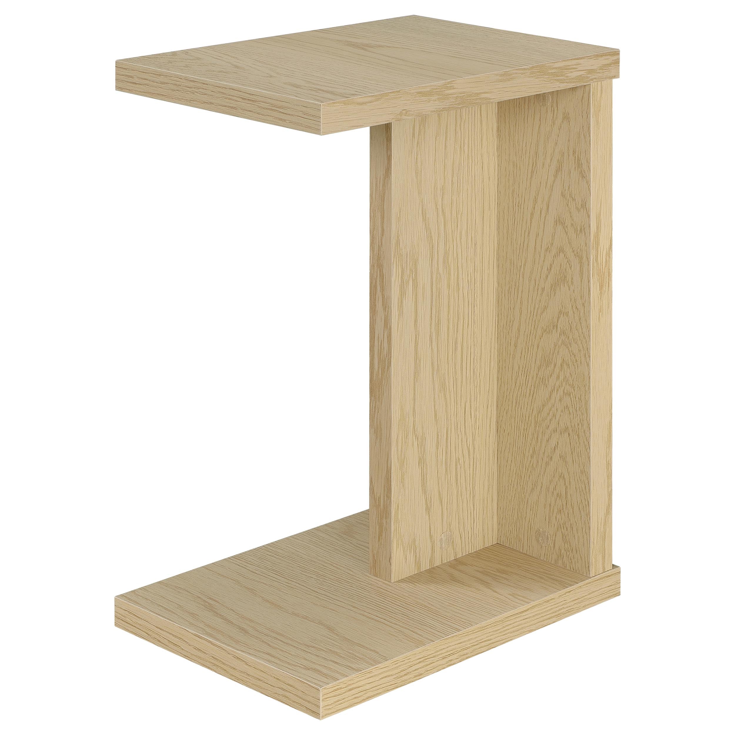 Clower Engineered Wood C-Shaped Sofa Side Table Light Oak — view 4