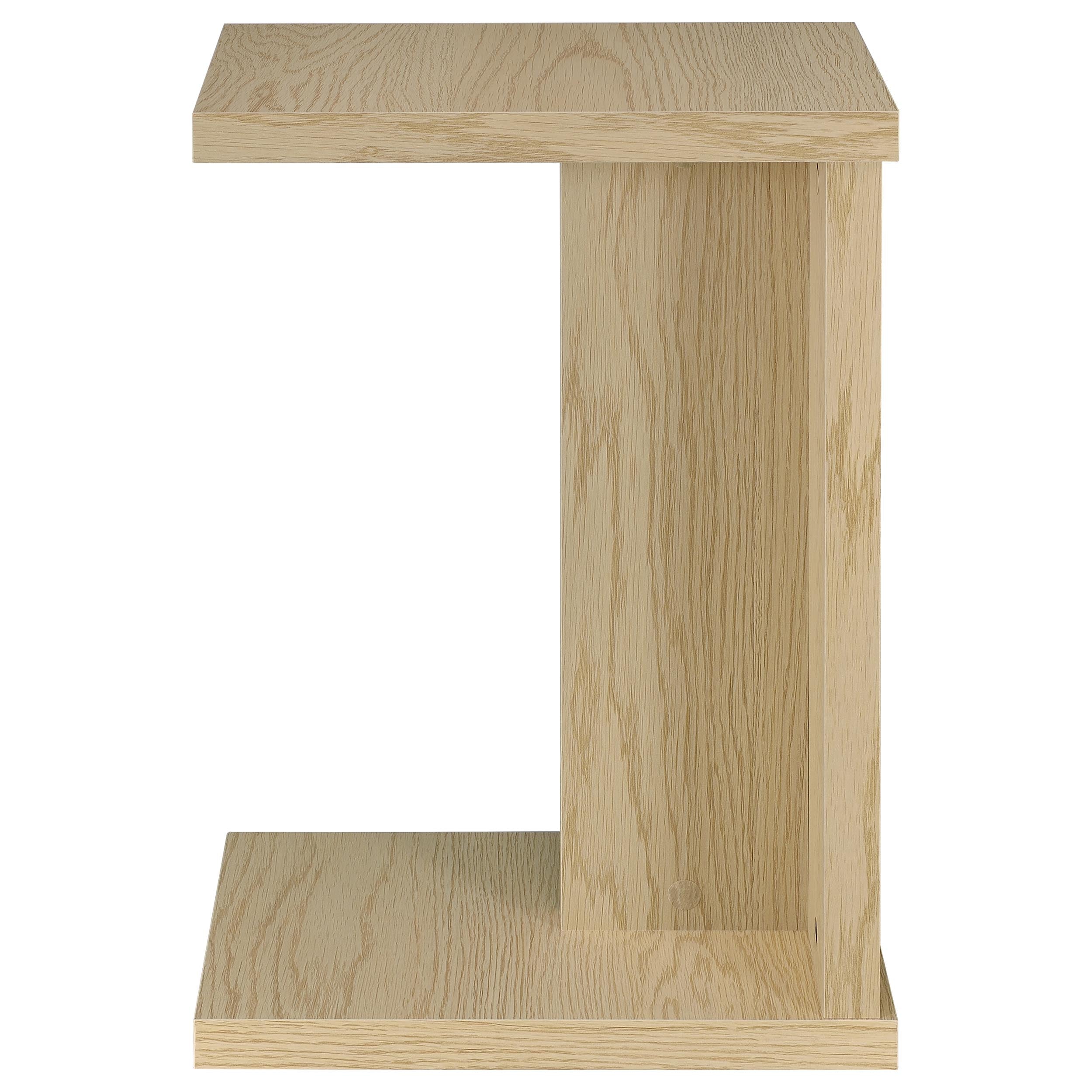 Clower Engineered Wood C-Shaped Sofa Side Table Light Oak — view 5