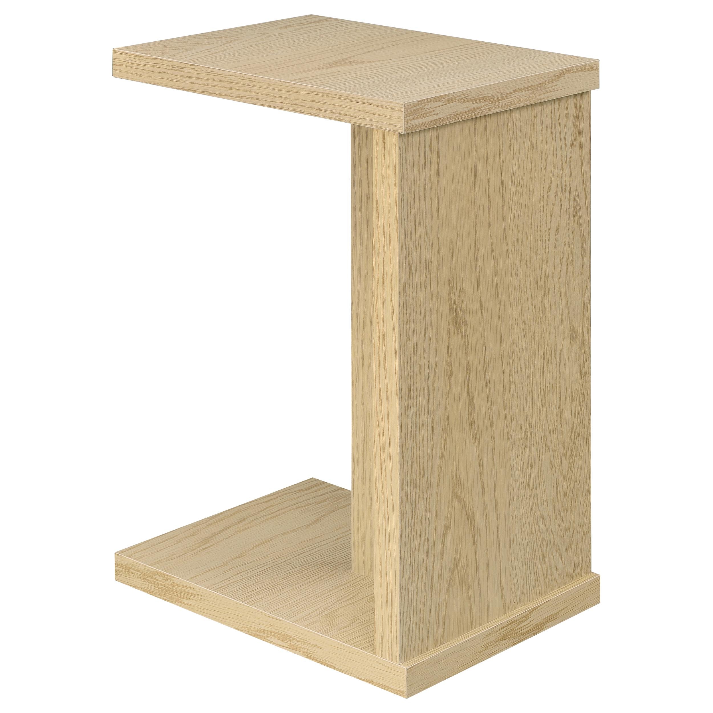 Clower Engineered Wood C-Shaped Sofa Side Table Light Oak — view 6