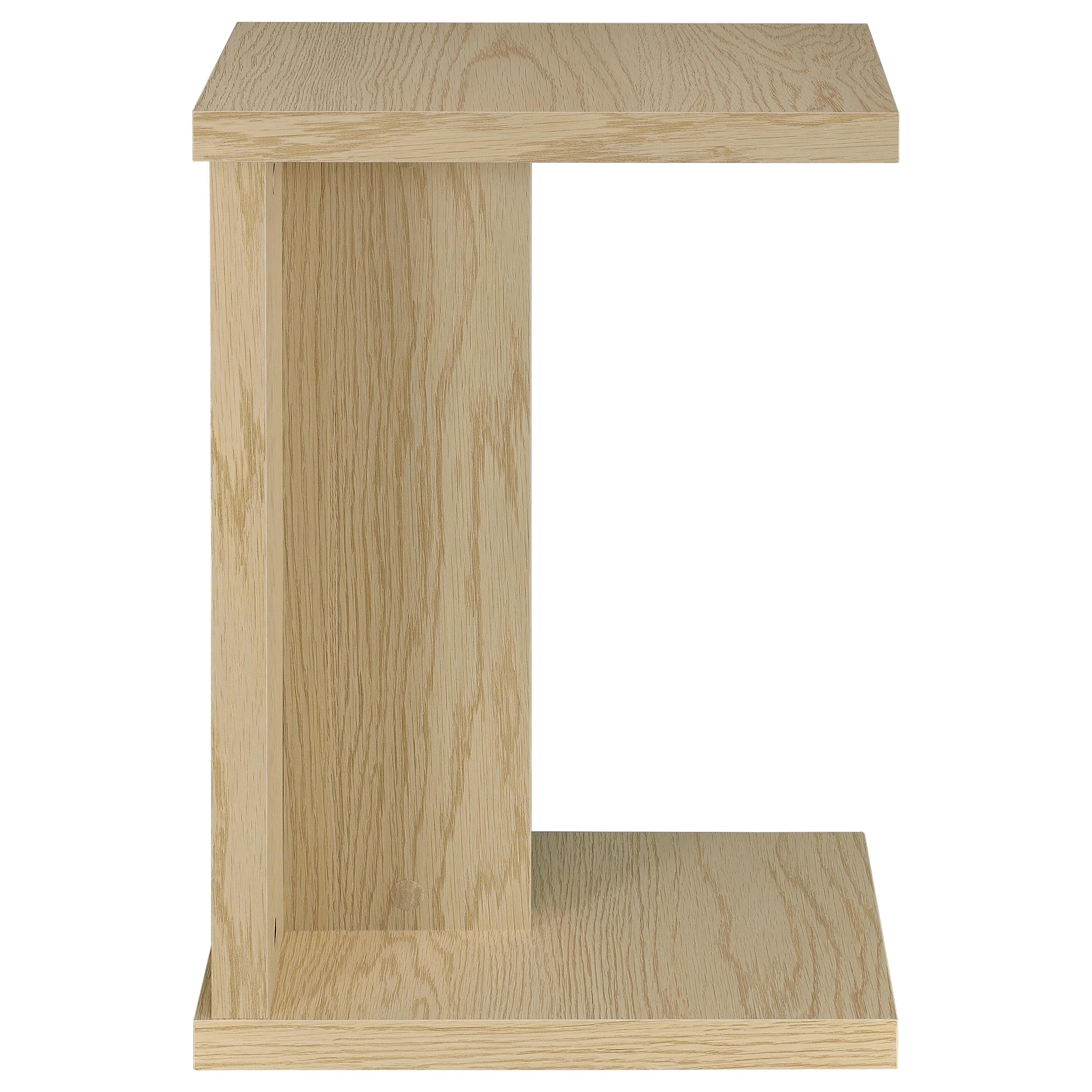 Clower Engineered Wood C-Shaped Sofa Side Table Light Oak — view 8