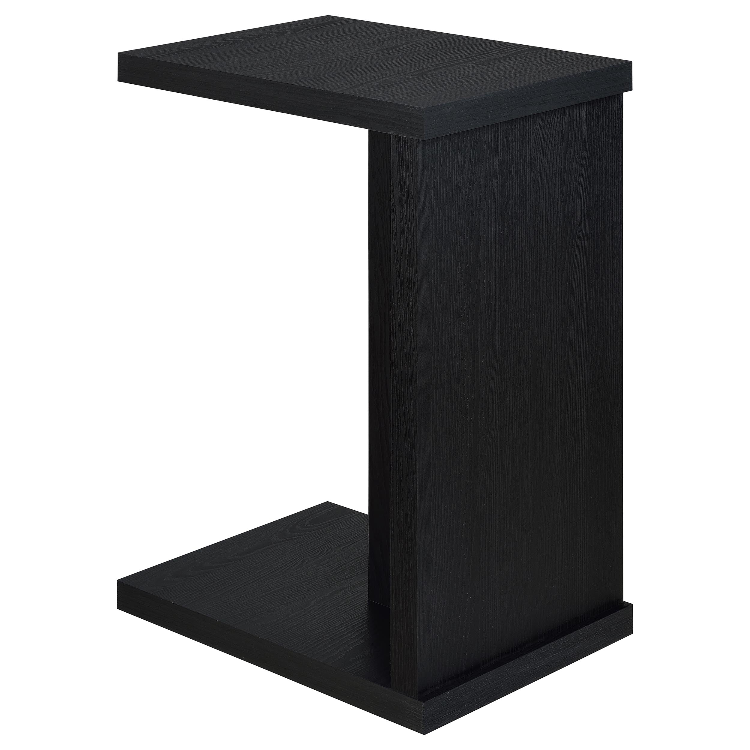 Clower Engineered Wood C-Shaped Sofa Side Table Black — view 6