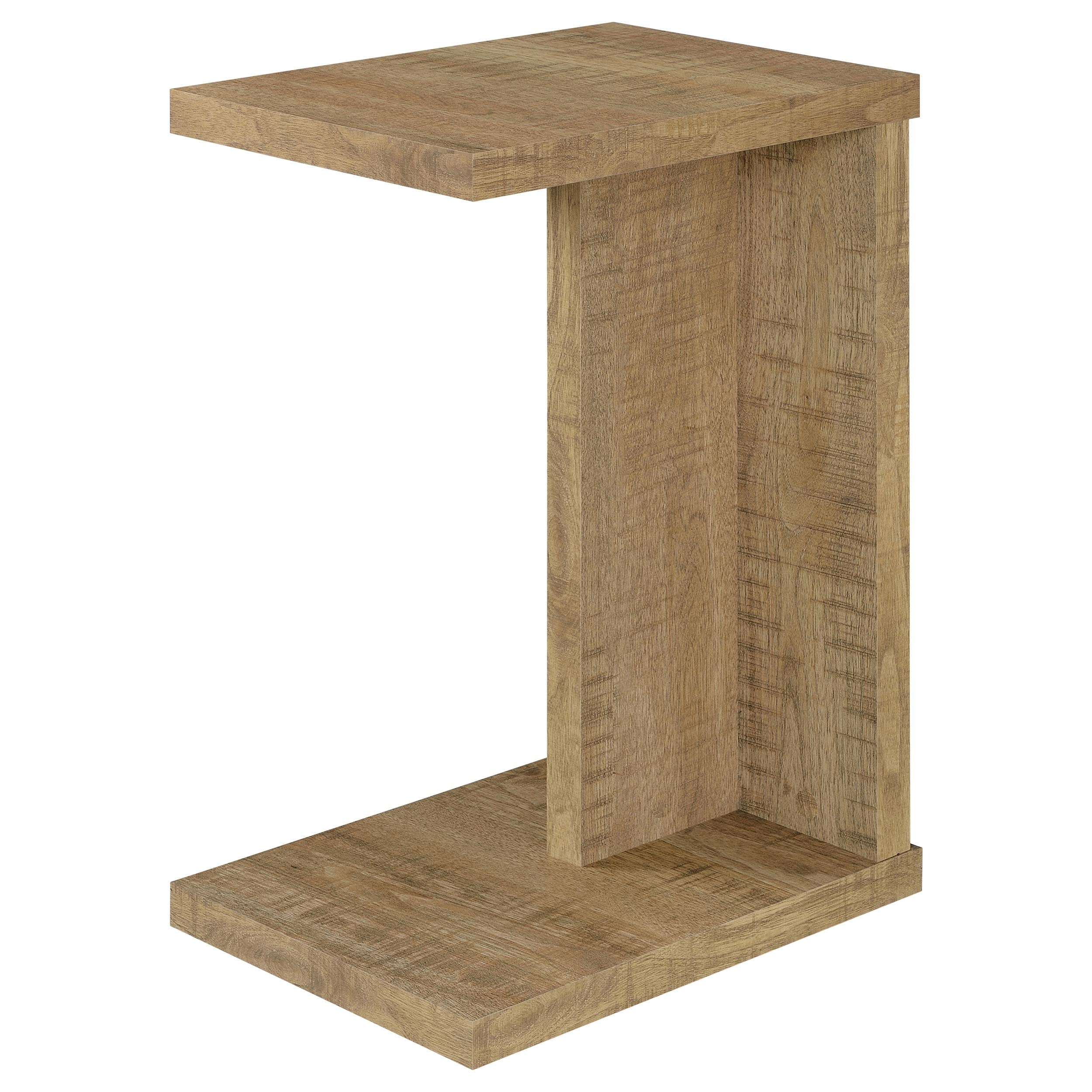 Clower Engineered Wood C-Shaped Sofa Side Table Mango — view 4