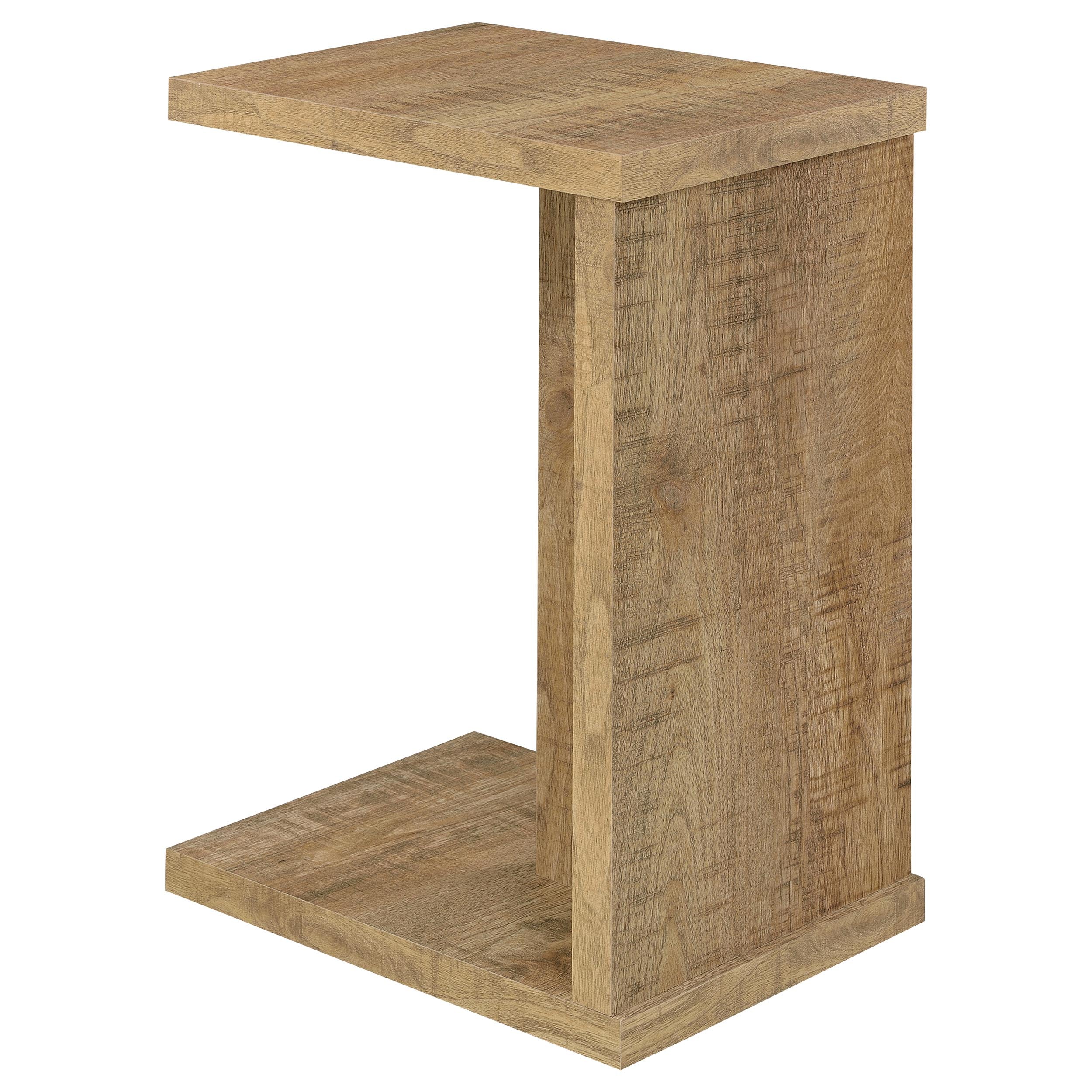 Clower Engineered Wood C-Shaped Sofa Side Table Mango — view 6