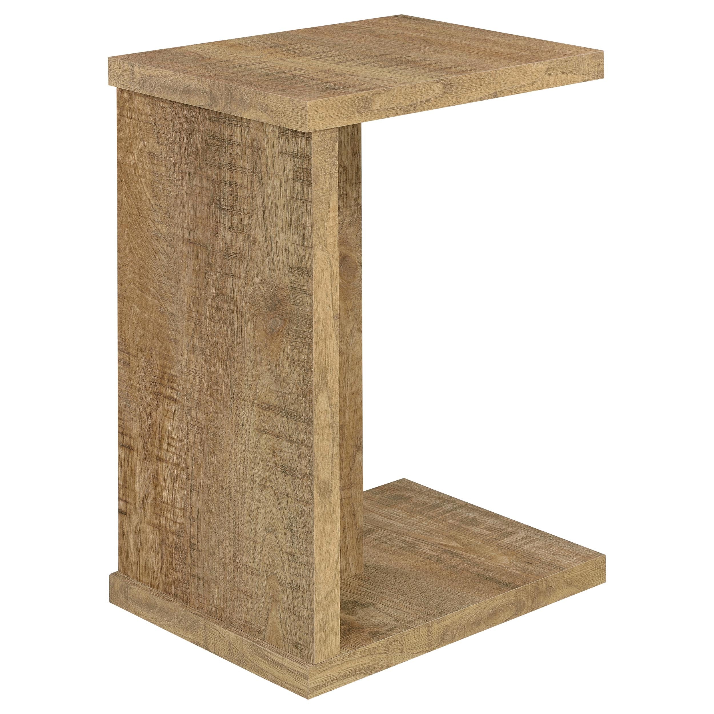 Clower Engineered Wood C-Shaped Sofa Side Table Mango — view 7