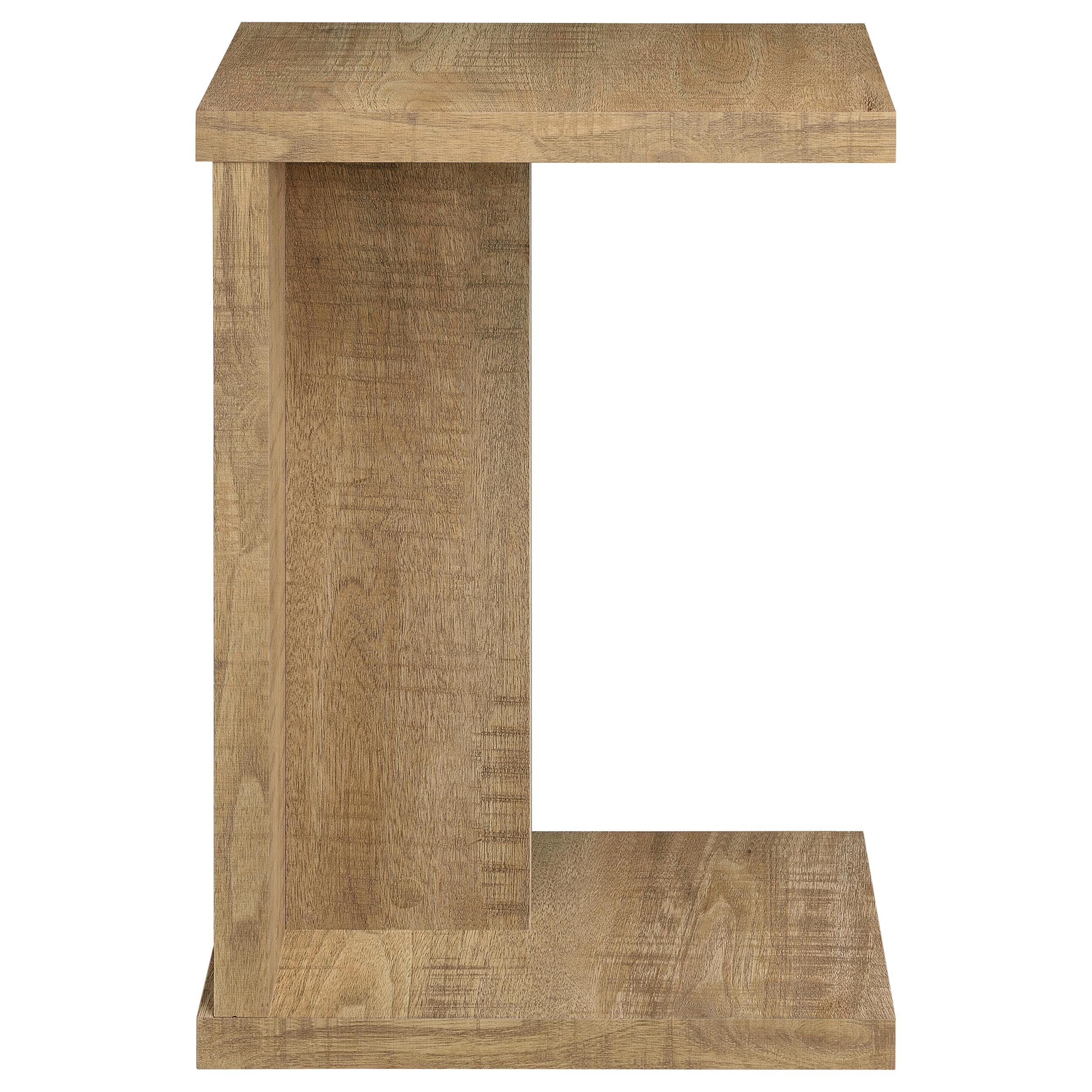 Clower Engineered Wood C-Shaped Sofa Side Table Mango — view 8