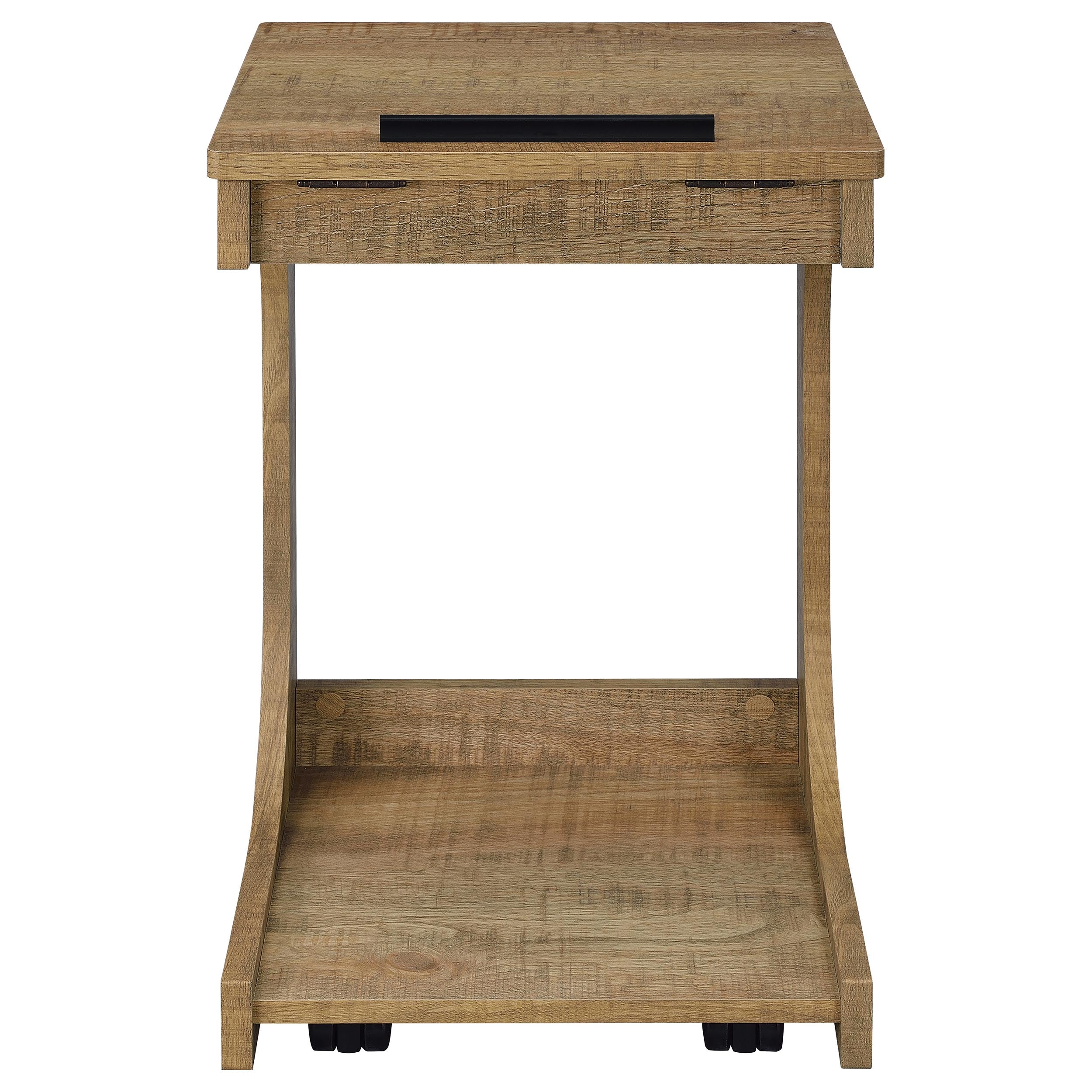 Ralston C-Shaped Lift-Top Sofa Side Table With Casters Mango — view 8