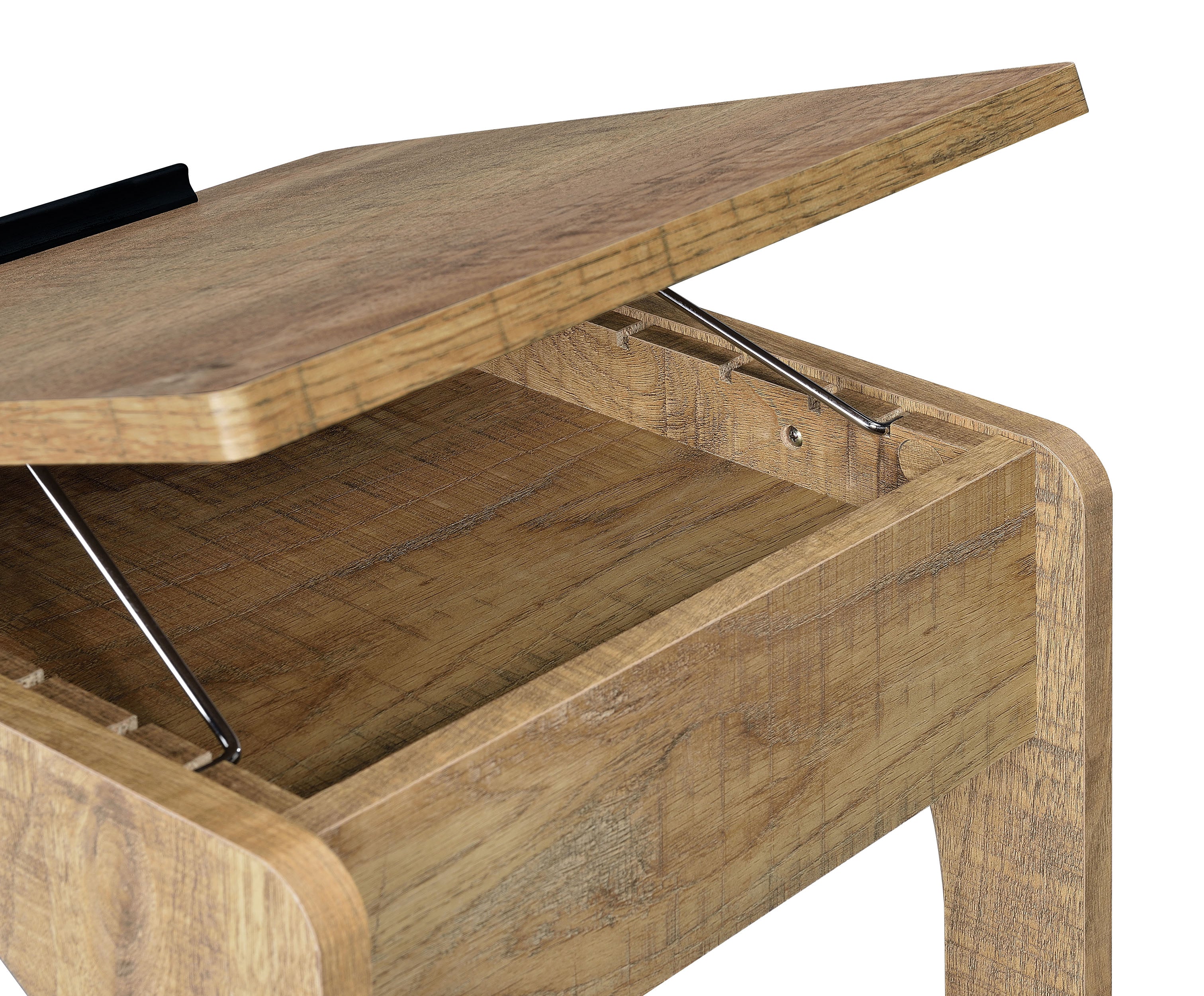 Ralston C-Shaped Lift-Top Sofa Side Table With Casters Mango — view 13