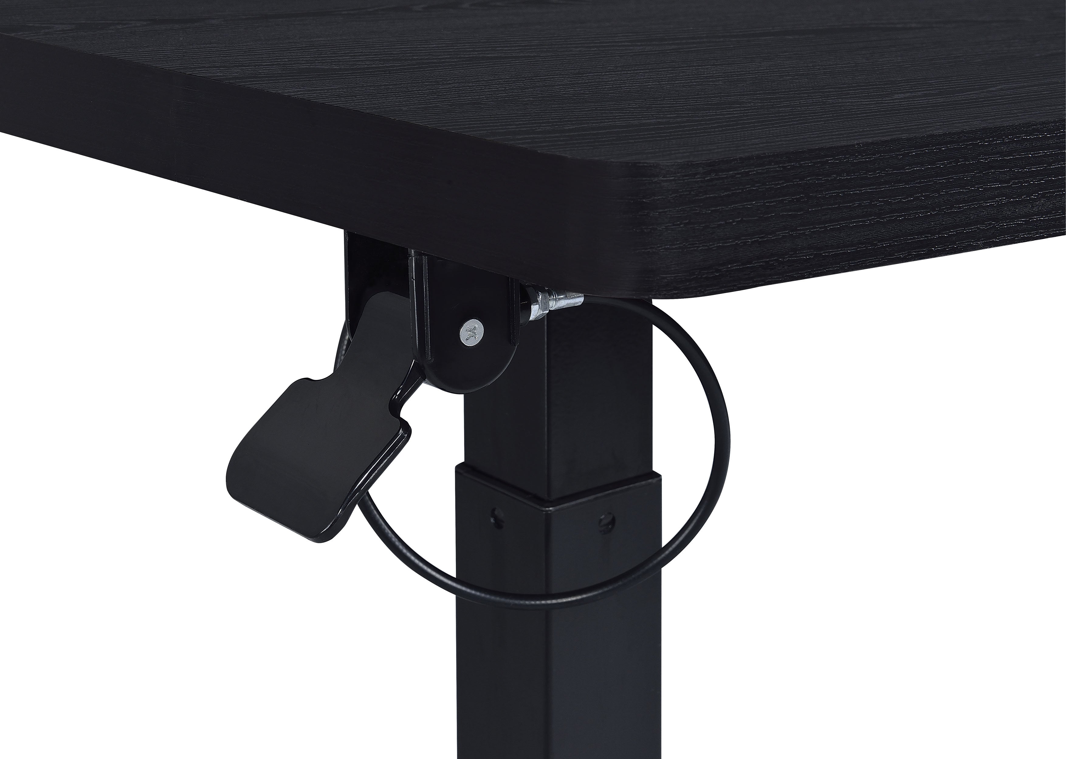 Westpark Pneumatic Adjustable C-Shape Side Table with Casters Black — view 12