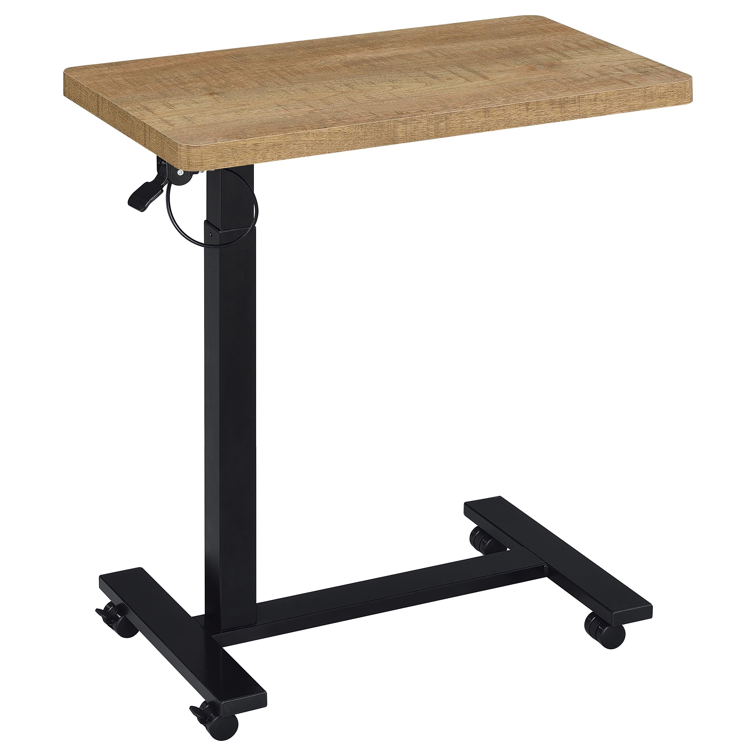 Westpark Pneumatic Adjustable C-Shape Side Table with Casters Mango — view 3