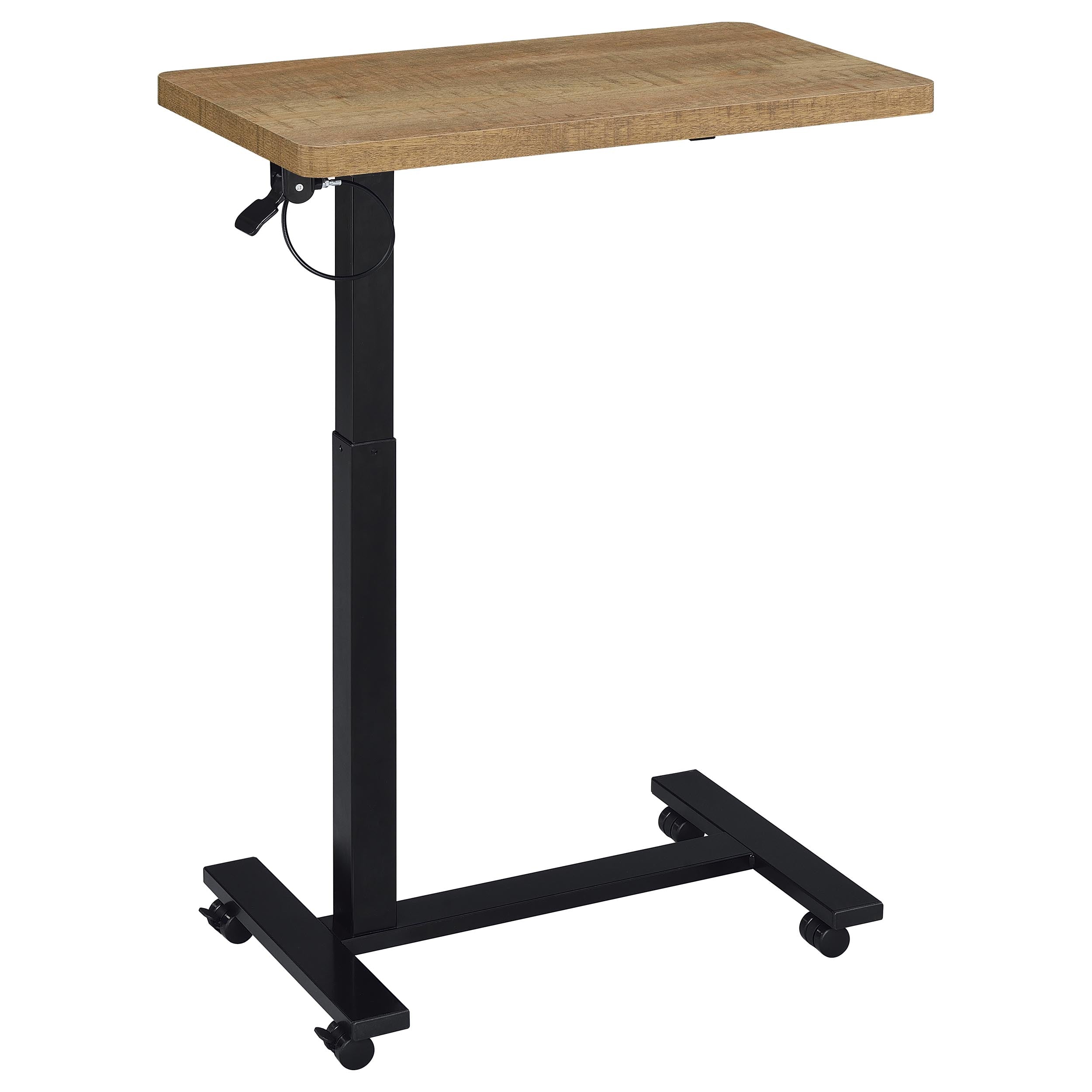 Westpark Pneumatic Adjustable C-Shape Side Table with Casters Mango — view 4