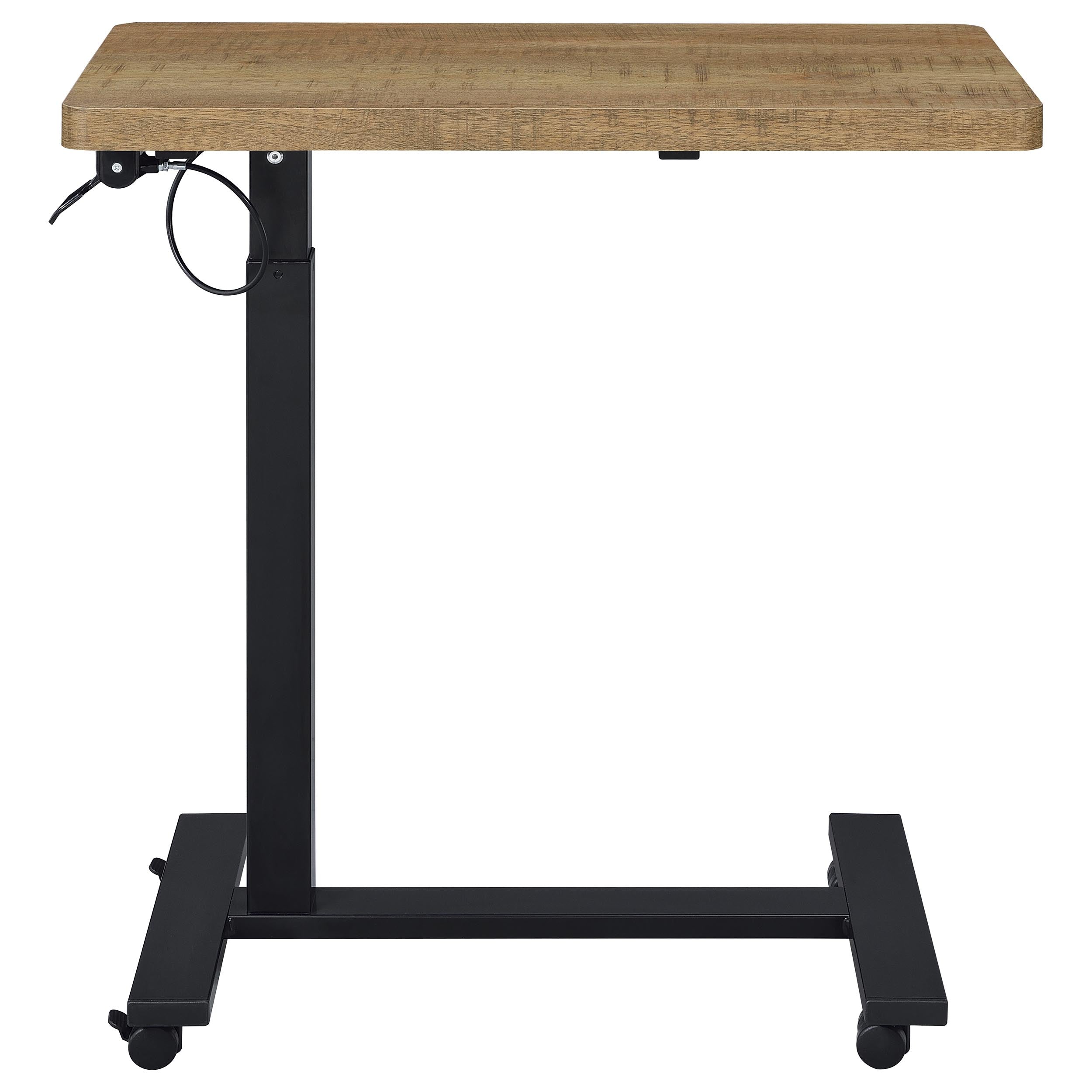 Westpark Pneumatic Adjustable C-Shape Side Table with Casters Mango — view 6