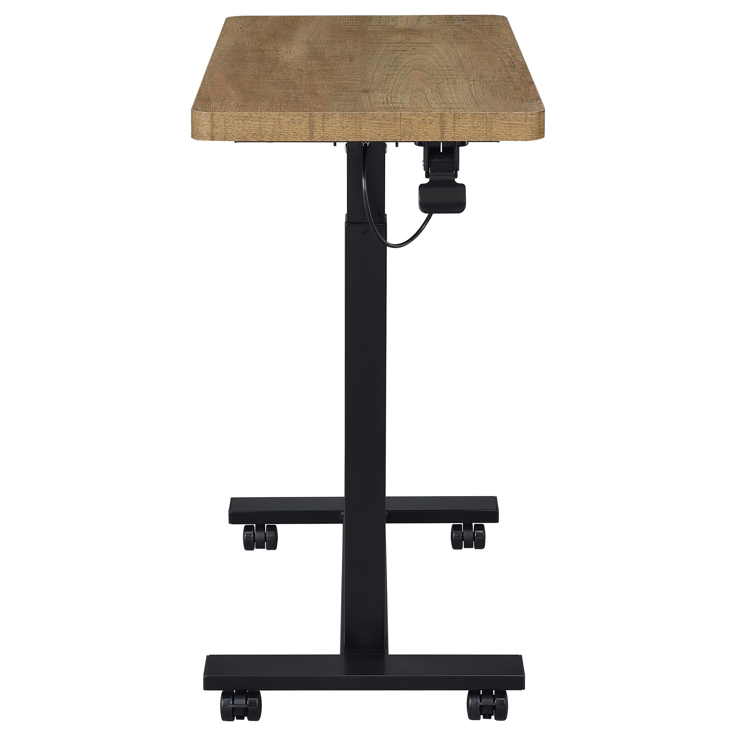 Westpark Pneumatic Adjustable C-Shape Side Table with Casters Mango — view 8