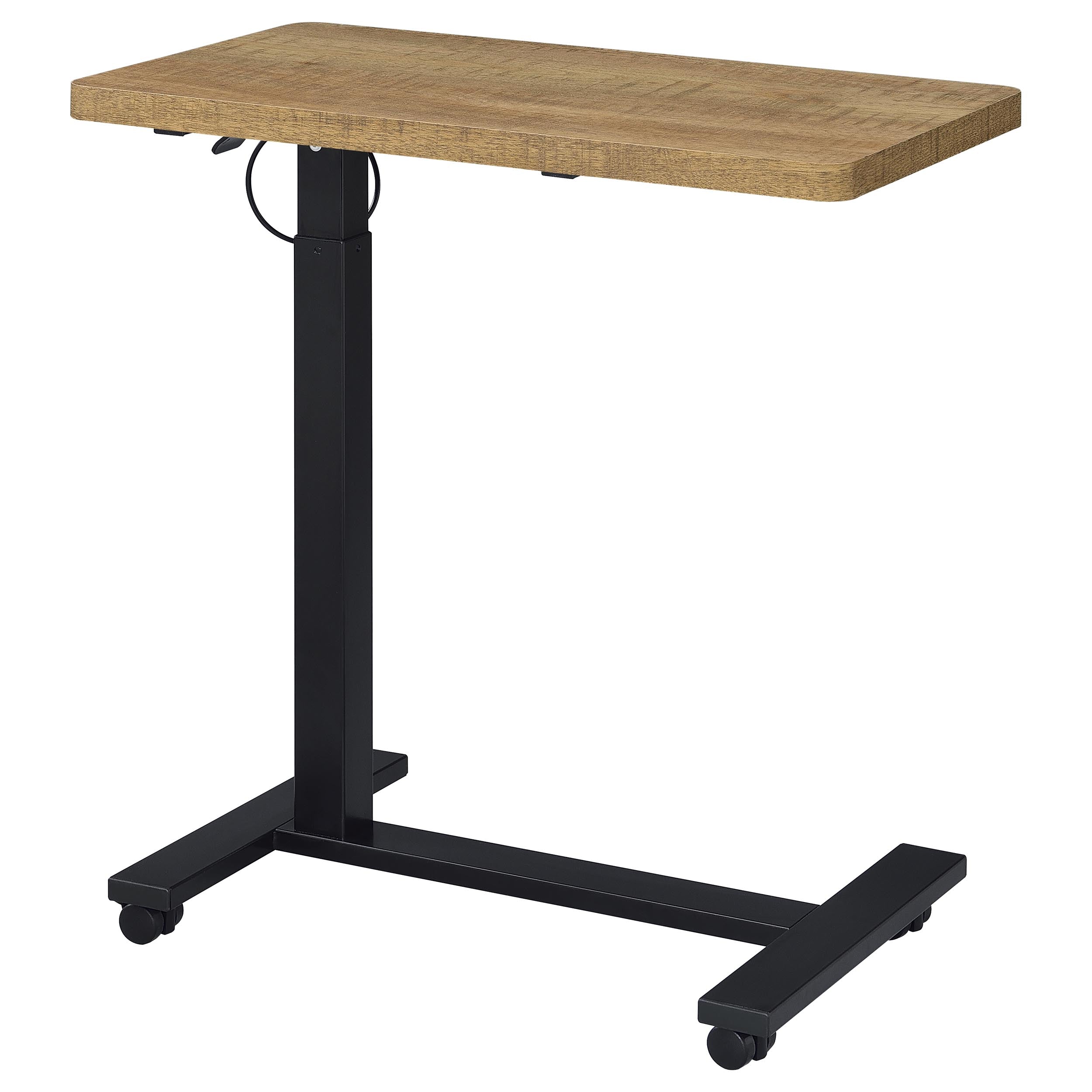 Westpark Pneumatic Adjustable C-Shape Side Table with Casters Mango — view 10