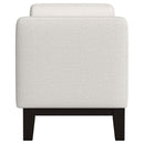 Rosie - Upholstered Accent Bench With Armrests - Vanilla