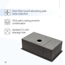 28" Undermount Kitchen Sink 16 Gauge 10" Deep Single Bowl - Gunmetal Black