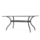 Enchantia - Outdoor Rectangular Dining Table With Weave Tabletop And Flared Legs - Copper