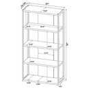 Loomis - 72" 4-Shelf Bookshelf - Whitewashed Gray