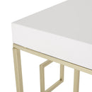 Modern Glam Console Table With Geometric Design - Gold
