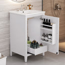 Modern Bathroom Vanity With Sink, Functional Drawer, Soft- Closing Door