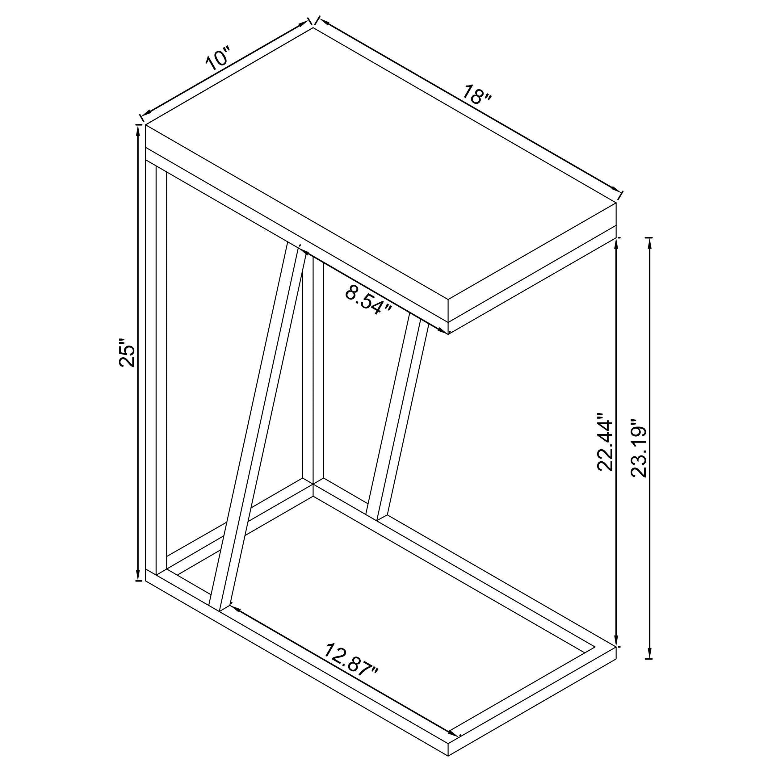 Sergio Engineered Wood C-Shaped Side Table Rustic Tobacco — view 9