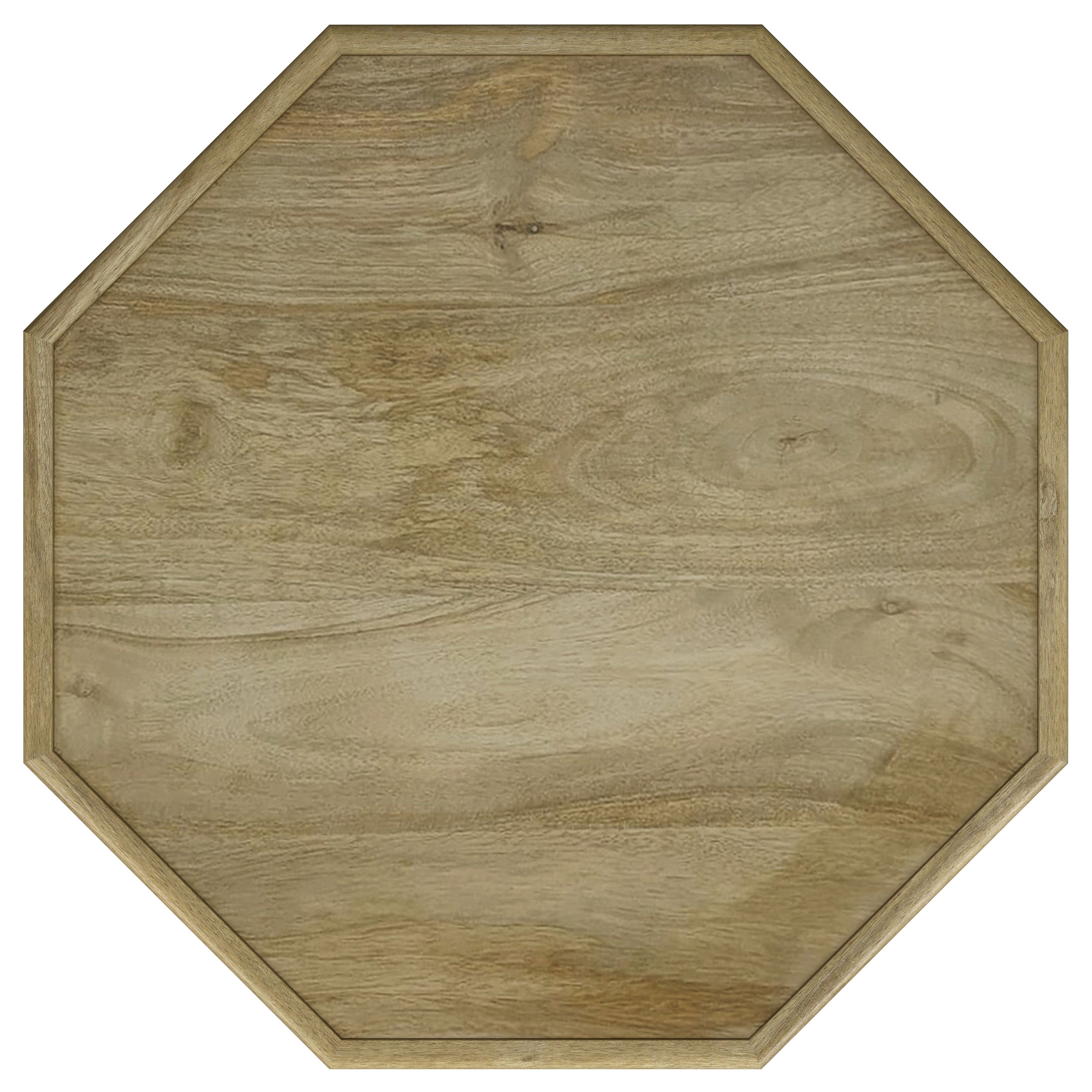 Torres Octagonal Solid Mango Wood Side Table Natural Brown — view 4
