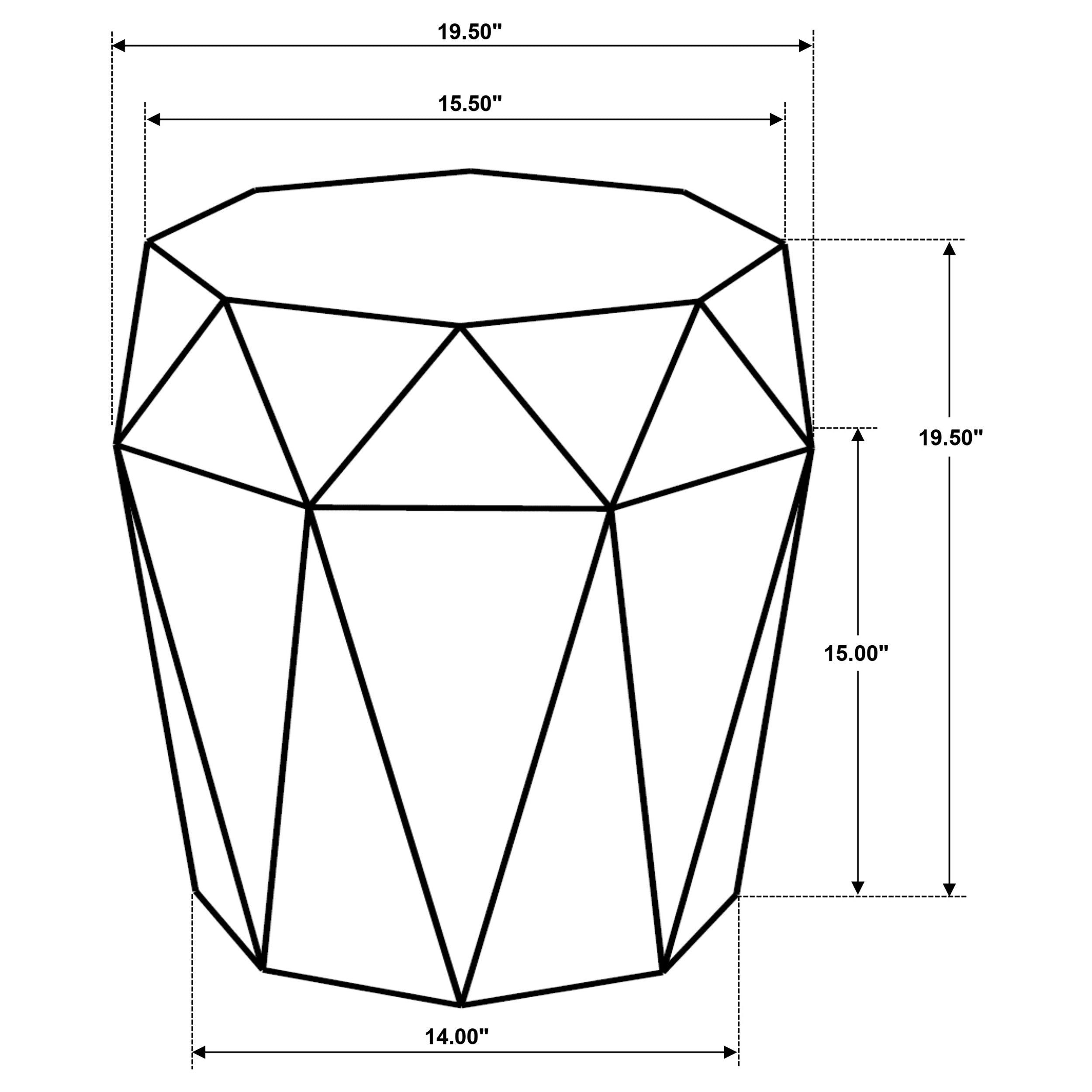 Jacinto Octagonal Solid Mango Wood Side Table Grey — view 5