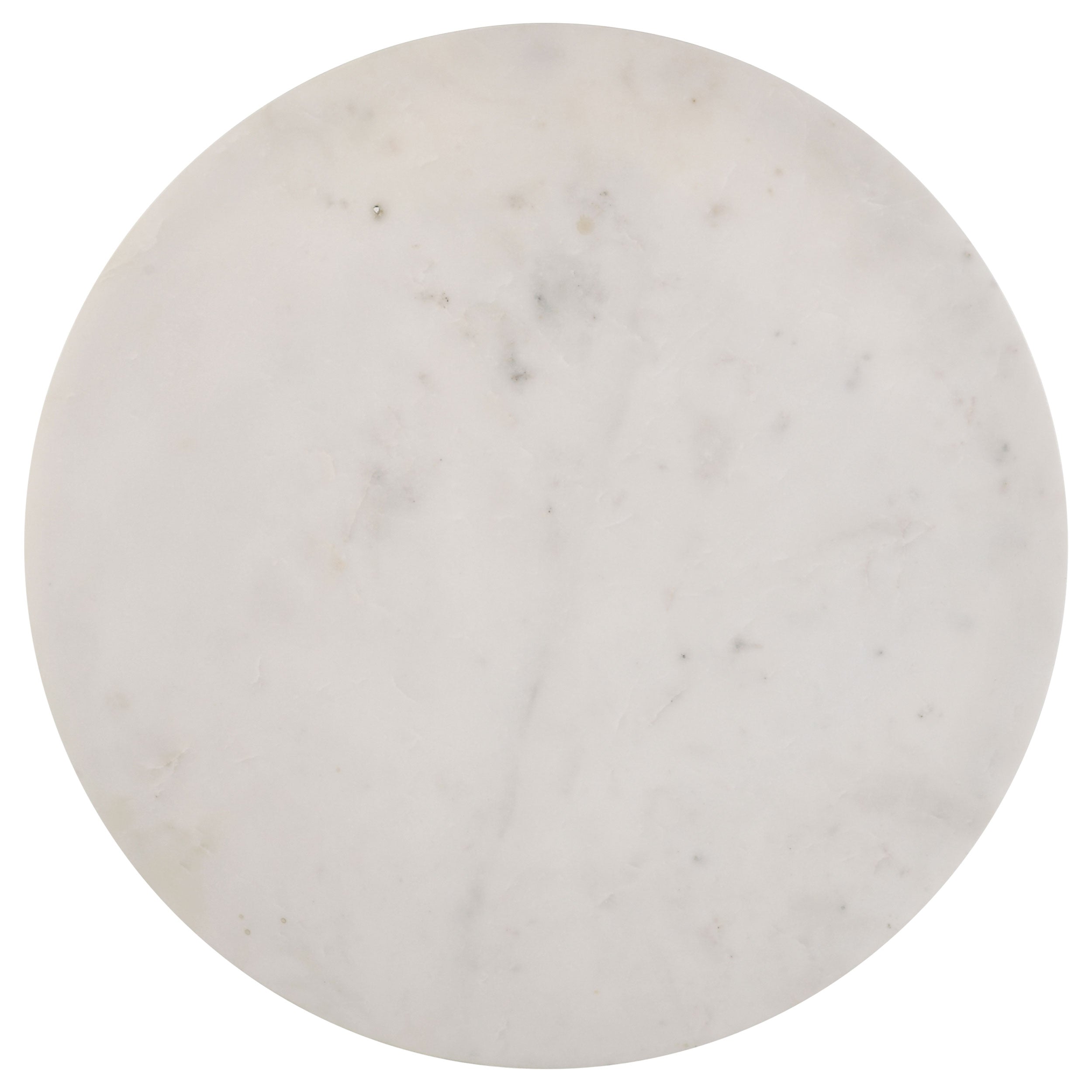 Miguel Round Marble Top Coffee Table White and Black — view 5