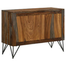 Macon - 2 Door Sheesham Wood Storage Accent Cabinet - Gray