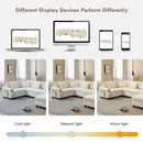 U Shaped Sectional Sofa 6 Seat Couch Set With Oversized Ottoman, Hidden Armrest Storage And Cup Holders USB Charging Ports Wide Seat Sofa