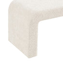 Modern Contemporary Waterfall Bench - Cream