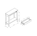 Modern Two Toned Console With Two Shelves