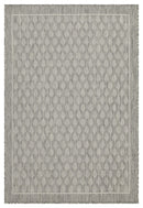 Sunshine - 5'3" X 7'3" Indoor, Outdoor Polypropylene Area Rug - Silver