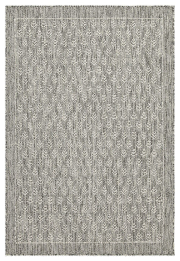 Sunshine - 5'3" X 7'3" Indoor, Outdoor Polypropylene Area Rug - Silver