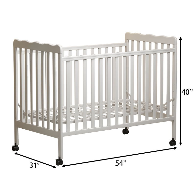 Crib 3 In 1 Convertible, Made Of Sustainable Pinewood, Non Toxic Finish, Comes With Locking Wheels, Wooden Nursery Furniture