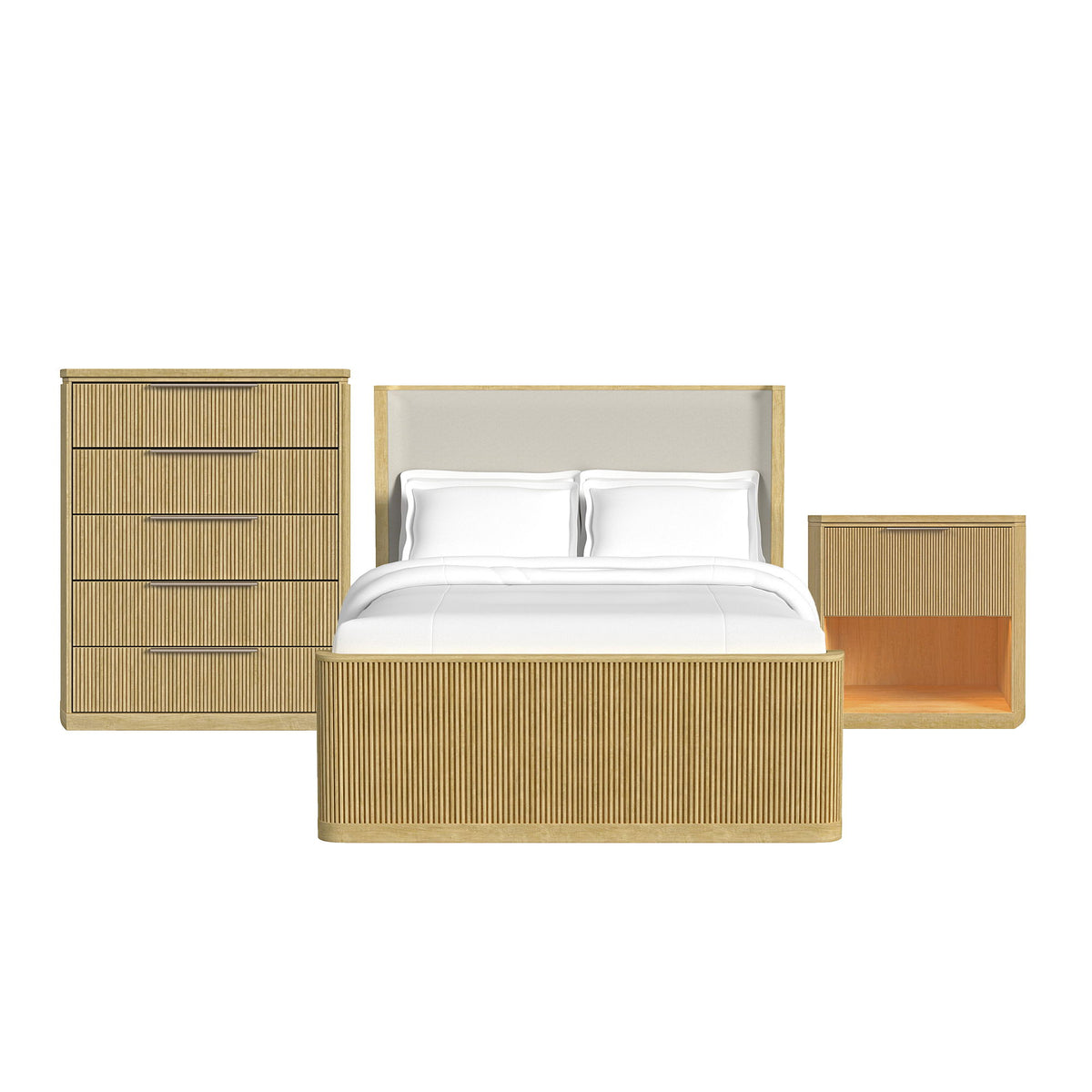 Sylvie Bedroom Set With Upholstered Bed in Dark Brown by Elements International, view 16