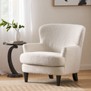Melodique - Boucle Fabric Upholstered Club Chair With Tapered Legs