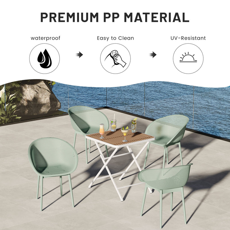 2 Pack Lounge Chair Set & Folding Square Table