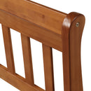 Platform Bed Frame Mattress Foundation Sleigh Bed With Headboard / Footboard / Wood Slat Suppor