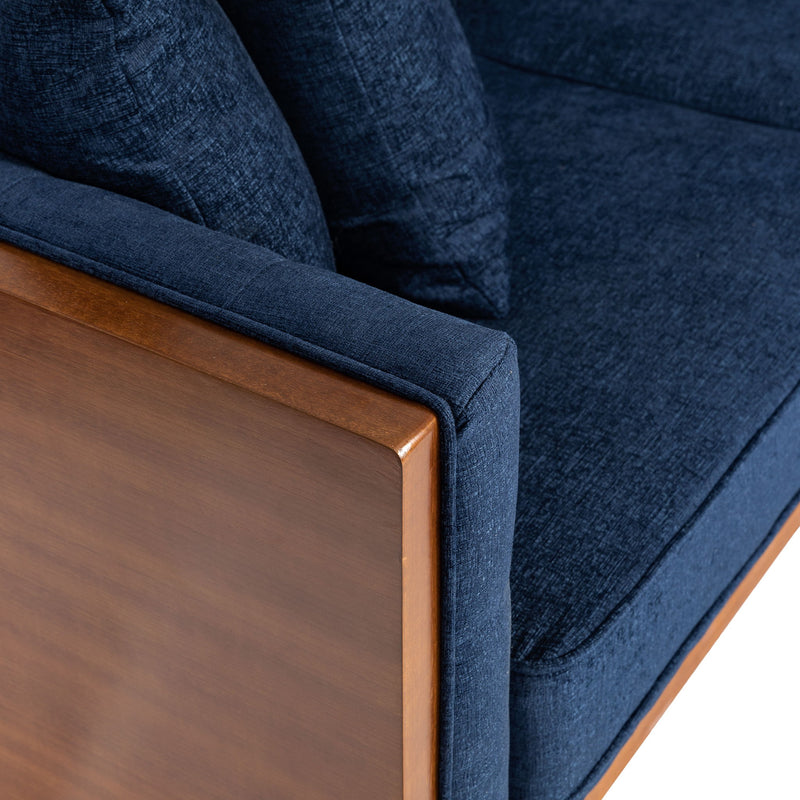 Retro Modern Loveseat With Button Tufted Upholstery