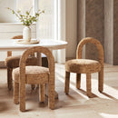 Penny - Round Arched Upholstered Dining Side Chair (Set of 2) - Golden Rust Orange